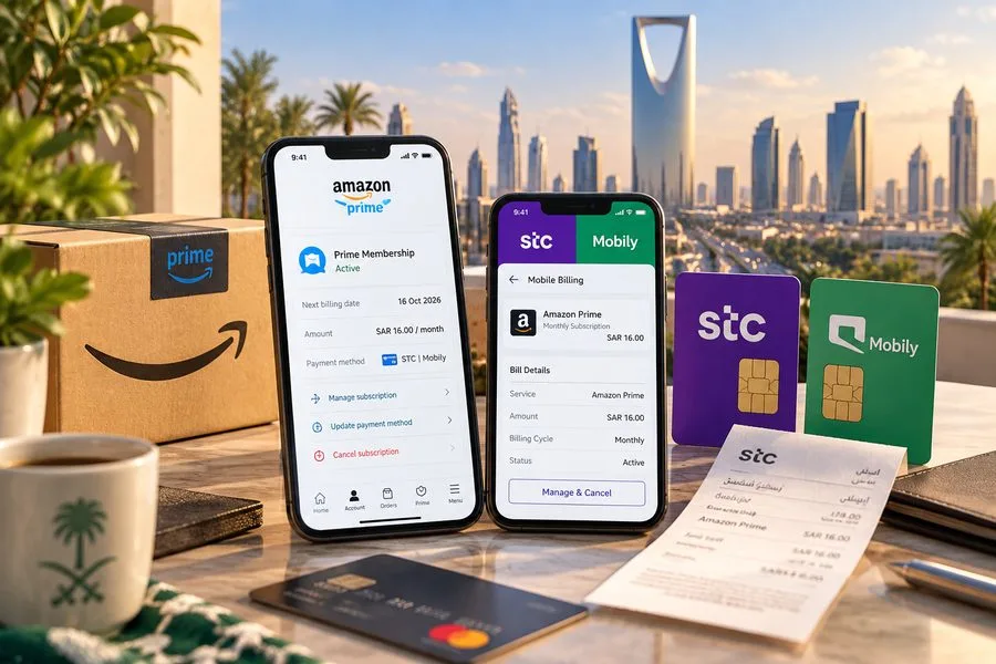 اشتراك امازون برايم stc وموبايلي: الفوترة والإلغاء